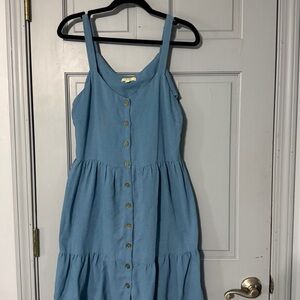 Kori Teal Button-Up Dress